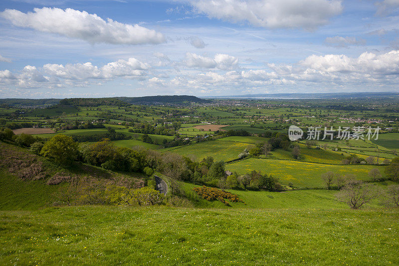 Coaley Peak观点，格洛斯特郡，英国